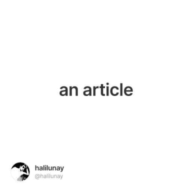 an article #0