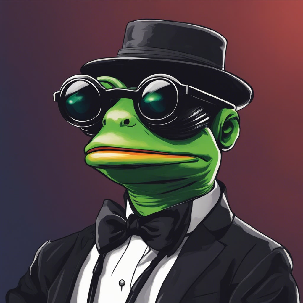 pepe frog in sunglasses as men in black (1)