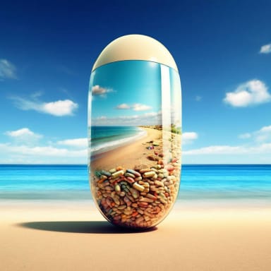 Beach in the pill