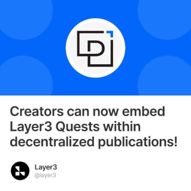 Layer3 is Live on Paragraph #0