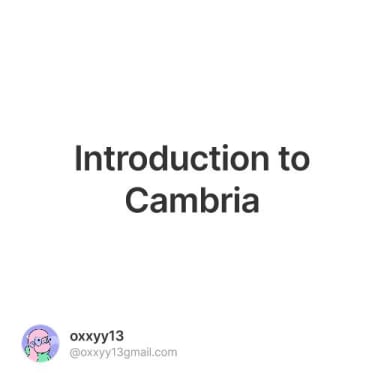 Introduction to Cambria #0