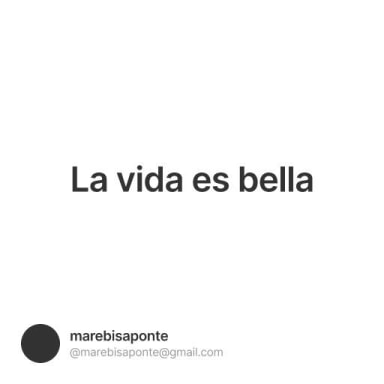 La vida es bella #0