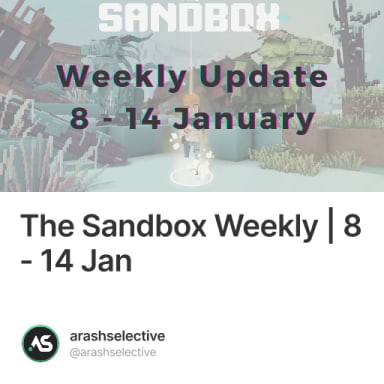 The Sandbox Weekly | 8 - 14 Jan #1