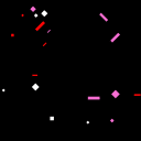 Composition of colorful particles on black #1
