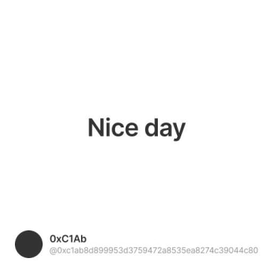 Nice day #0