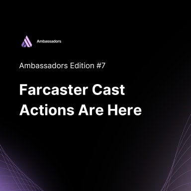 Farcaster Cast Actions Are Here #1