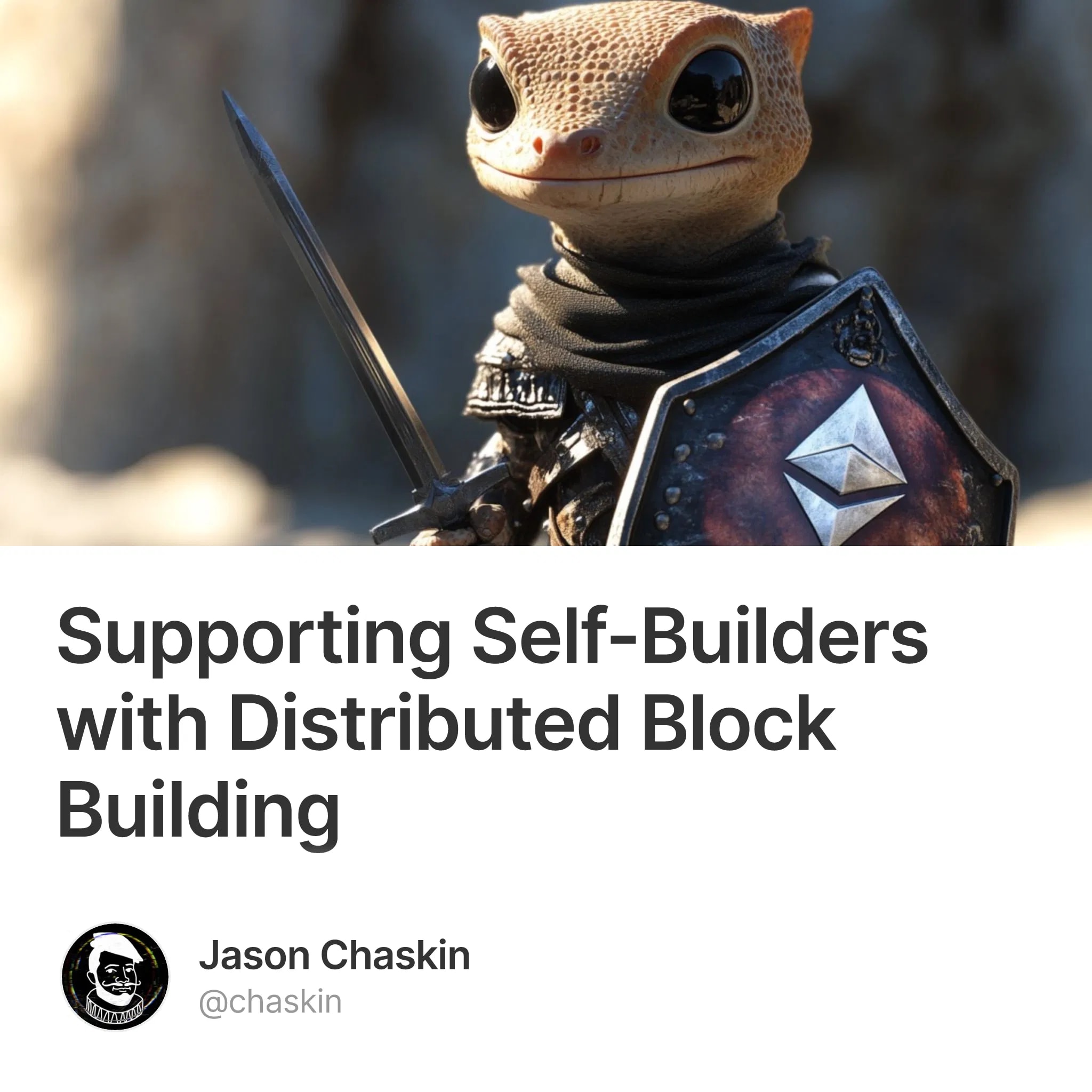 Supporting Self-Builders with Distributed Block Building #0