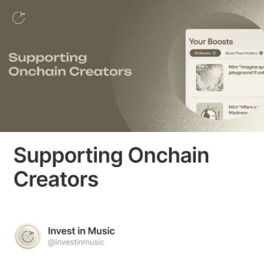 Supporting Onchain Creators #1