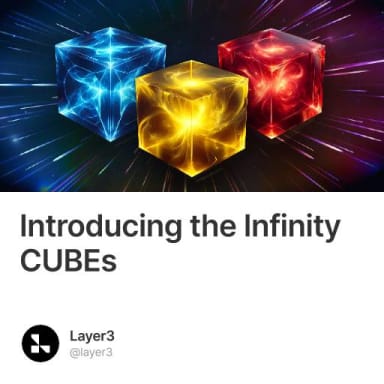 Introducing the Infinity CUBEs #0