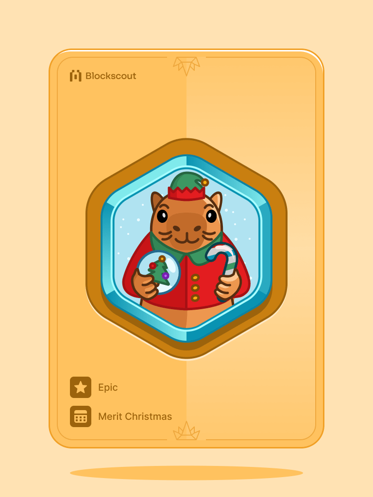 Merit Christmas Badge #9121