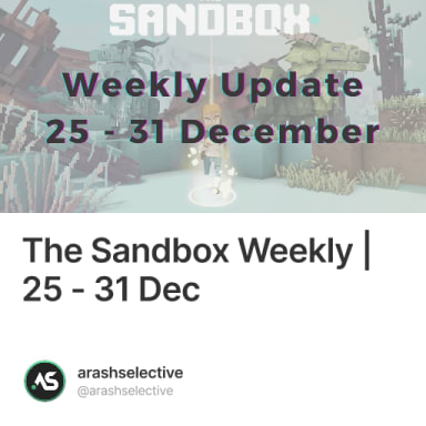 The Sandbox Weekly | 25 - 31 Dec #5