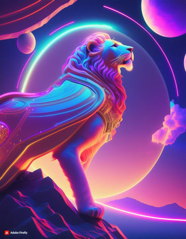 The digital blend of colours and creatures captures the attention.
