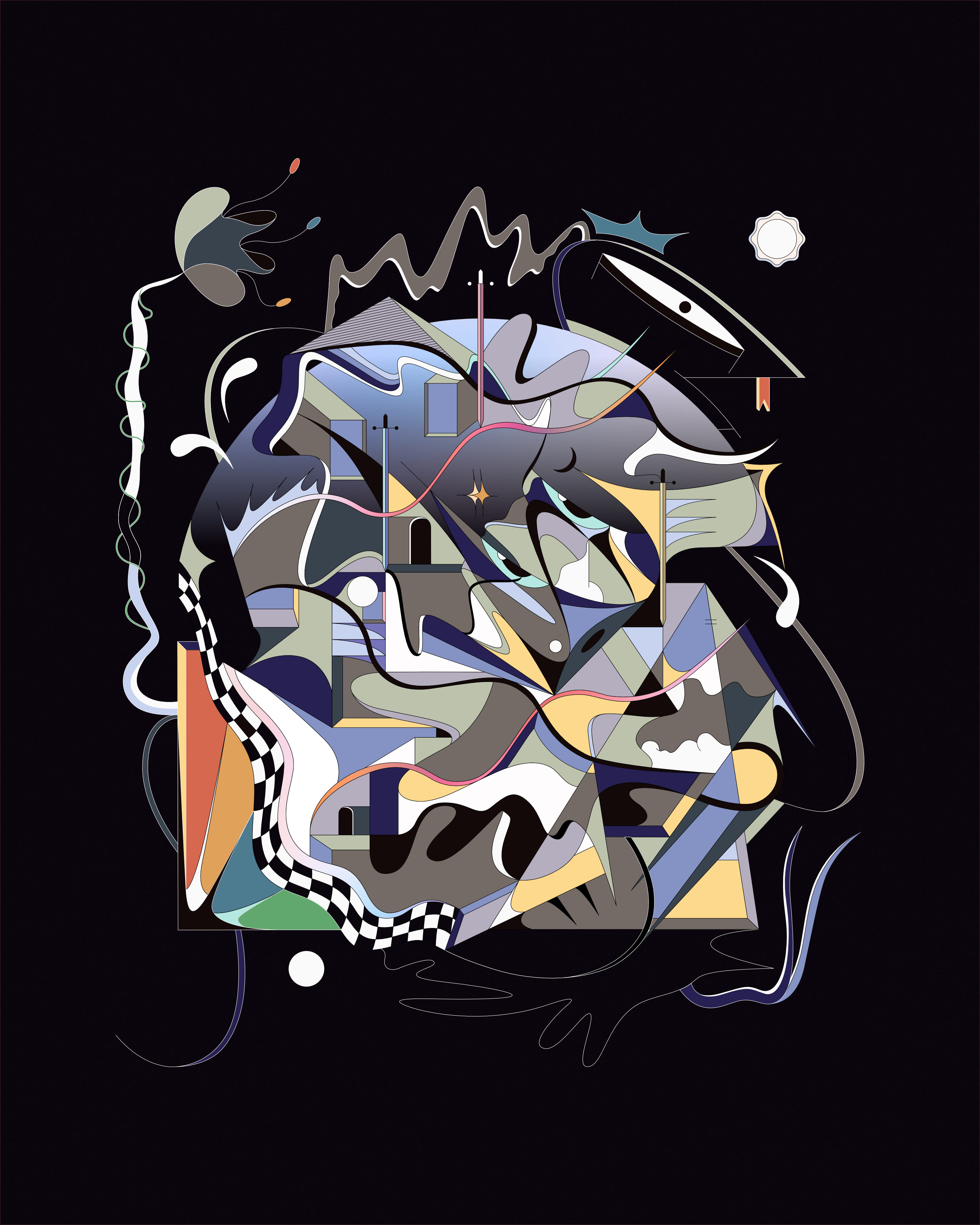 Snake at Sword House (Dark)