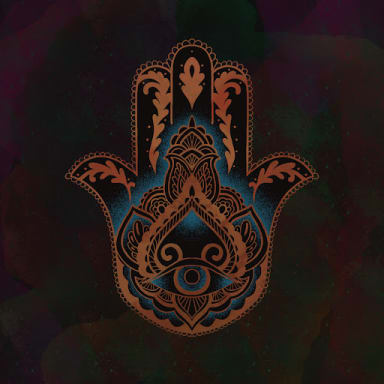 Orange Hamsa