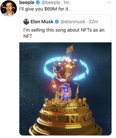 Elon MUSK NFE BID! - Beeple