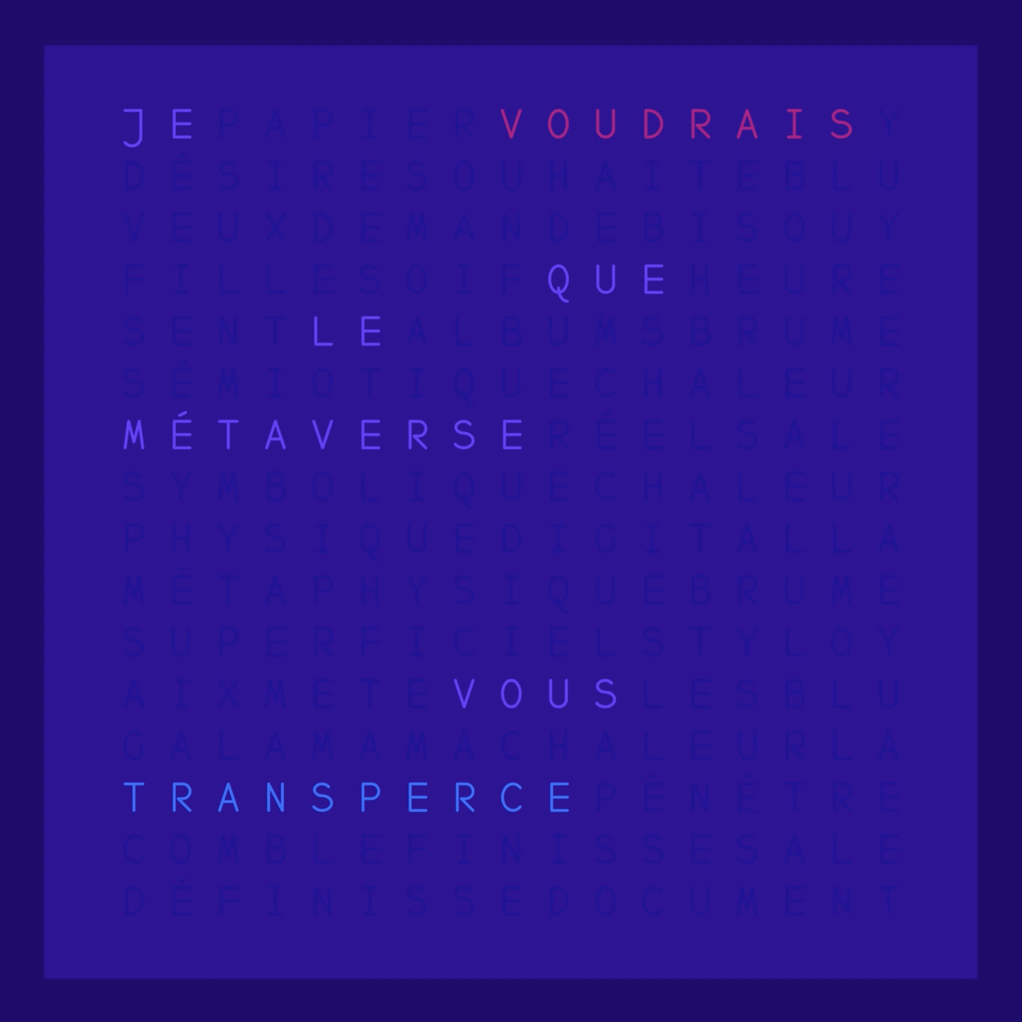 JE VOUDRAIS QUE LE MÉTAVERSE… 