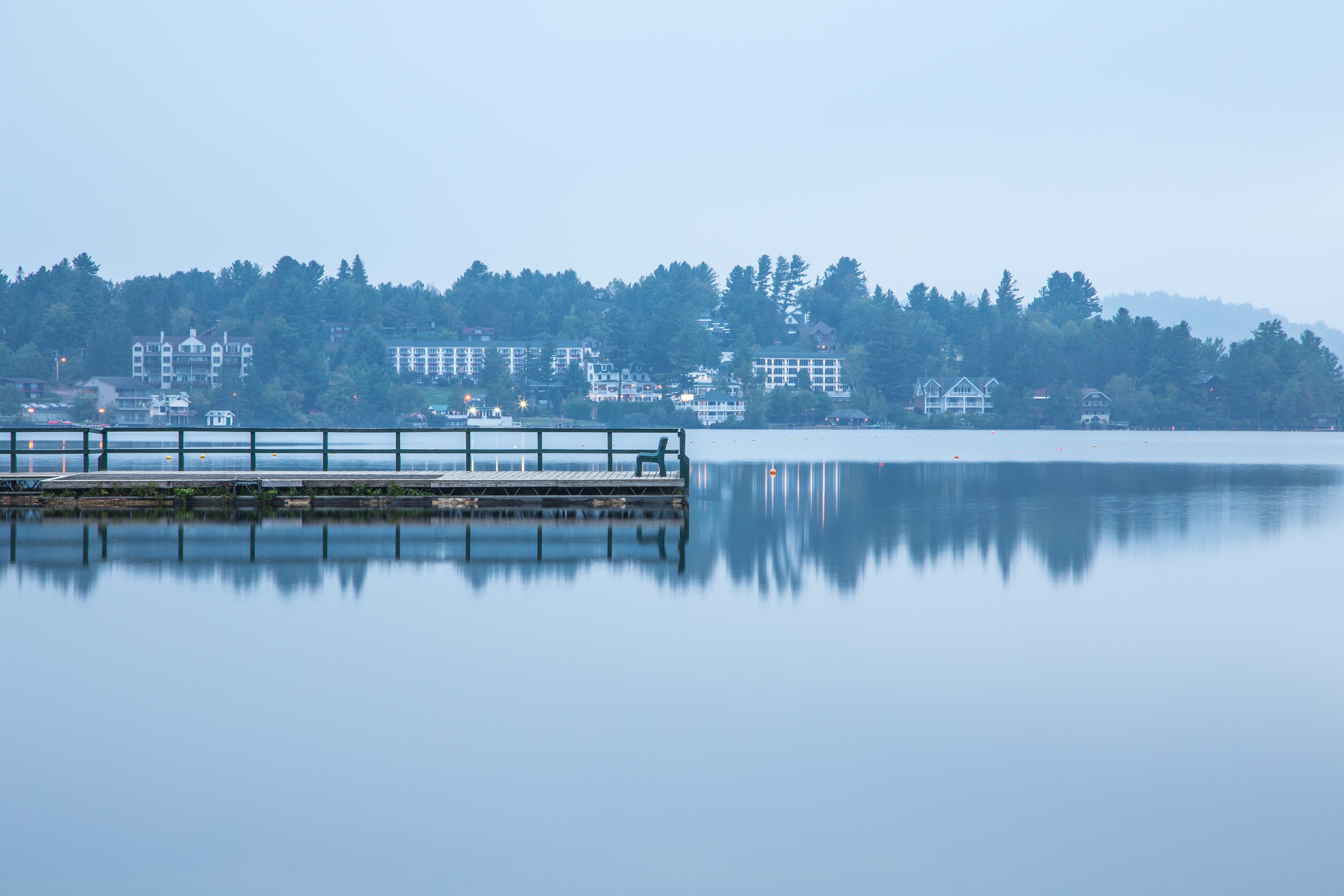 Empty Bench on Mirror Lake