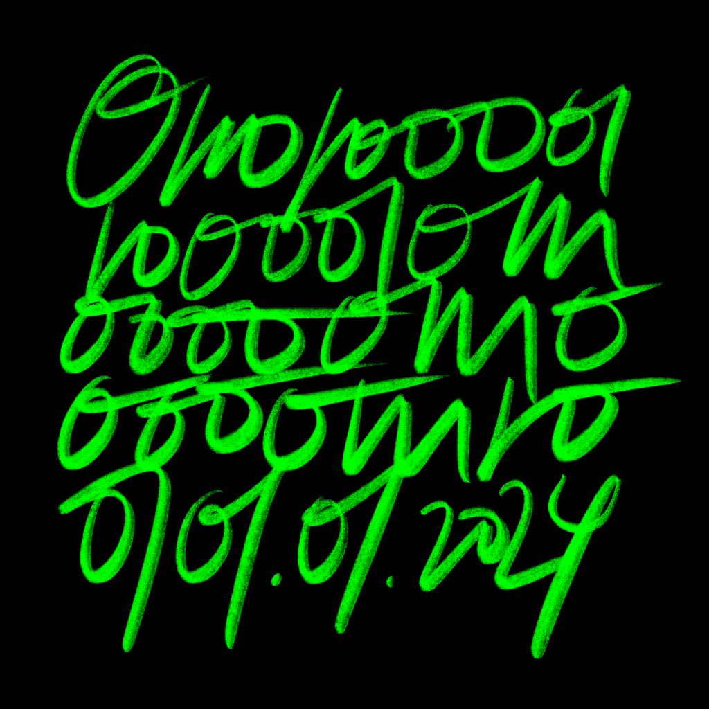 Cursive Binary: happy 01.01